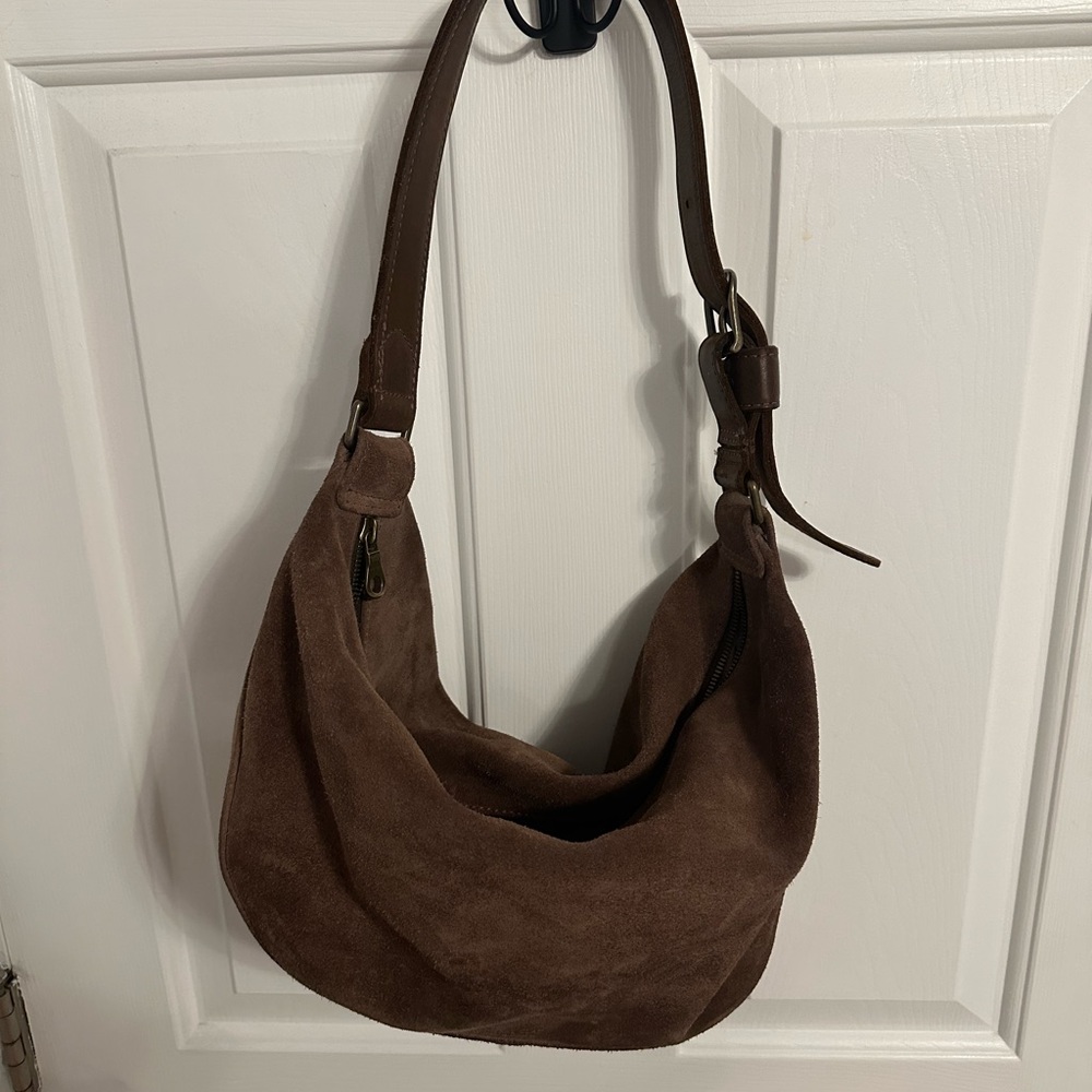 Parker Clay Indio Suede Hobo Shoulder Bag Purse